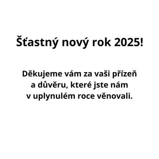 🎉 Šťastný nový rok 2025! 🎉 Děkujeme vám za vaši přízeň a důvěru, které jste nám v uplynulém roce věnovali. Ať je tento...